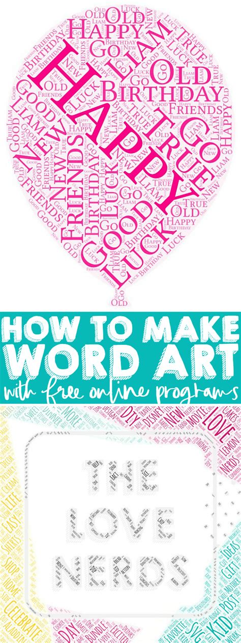 How to Make Free Word Art Online in Fun Shapes - The Love Nerds