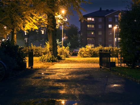 Suburban Street Night Stock Photos, Pictures & Royalty-Free Images - iStock