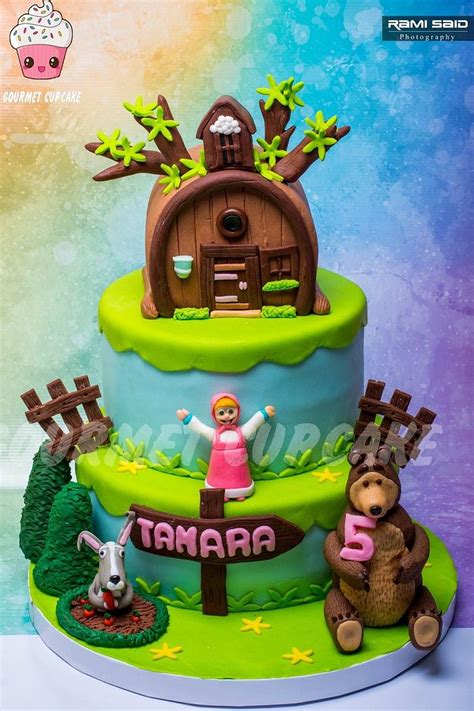 Masha and the bear cake - Decorated Cake by Gourmet - CakesDecor