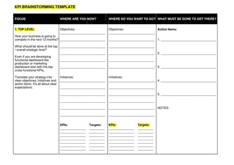 Free Printable KPI Template - Track And Measure Performance [PDF]