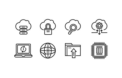 Cloud Computing Icons Vector Art, Icons, and Graphics for Free Download