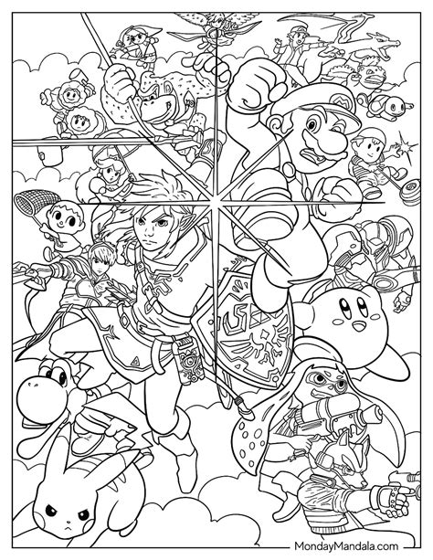 20 Super Smash Bros Coloring Pages (Free PDF Printables)