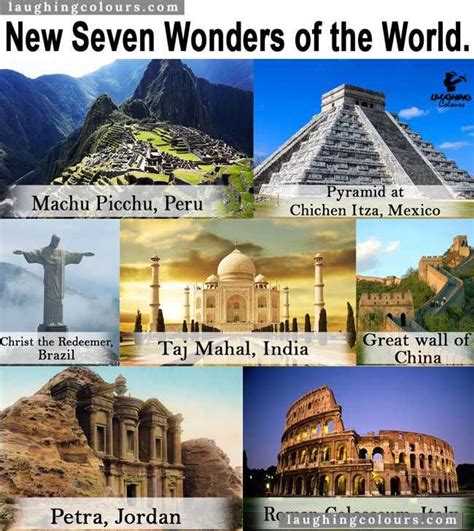 7 Wonders Of The World Names