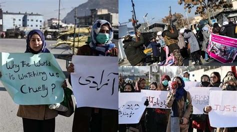 Afghan women protest against killing of former troops, demand equal ...