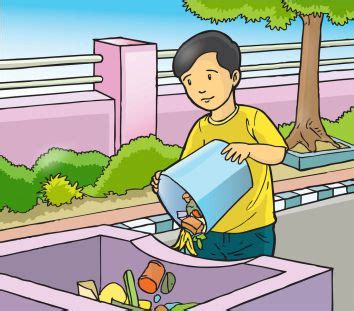 Gambar Animasi Membuang Sampah Pada Tempatnya Clipart - IMAGESEE