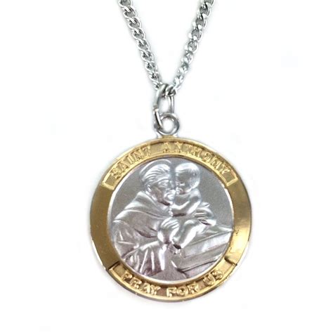 Small 2-Tone Saint Anthony Medal – The Catholic Gift Store