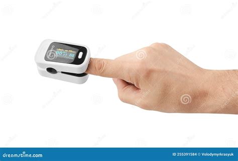 Oximeter on a finger stock photo. Image of corona, equipment - 255391584