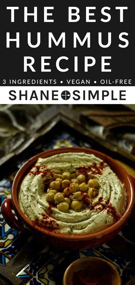 The Best Hummus Recipe (3 Ingredients) - Shane & Simple