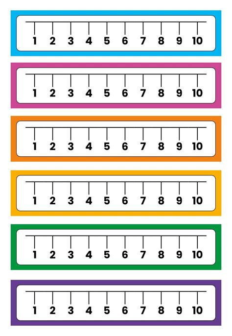 Free Printable Number Line 1-10 PDF for Kids