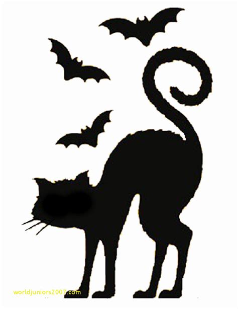 Halloween Black Cat Silhouette Pattern at GetDrawings | Free download