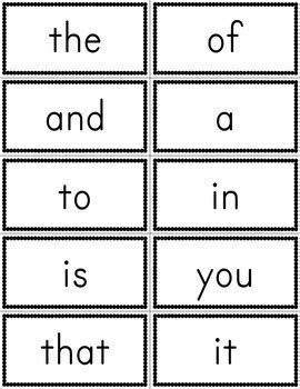 50 free printable kindergarten sight word flash cards - vinehon