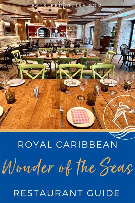 Wonder of the Seas Restaurant Guide With Menus | Cruise food ...