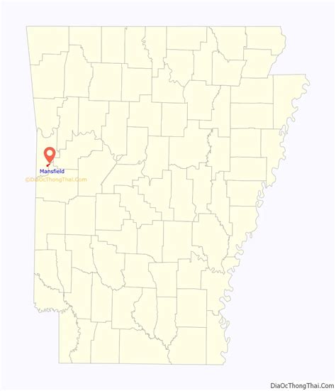 Map of Mansfield city, Arkansas - Thong Thai Real