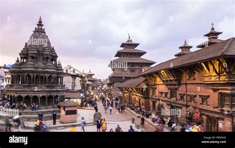 Nepal temple patan Stock Photo - Alamy