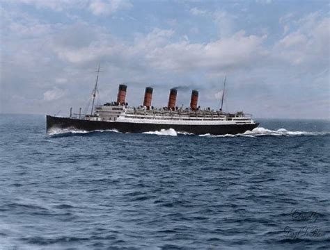 Cunard's largest (and last) four-funnelled ocean liner, the gorgeous ...