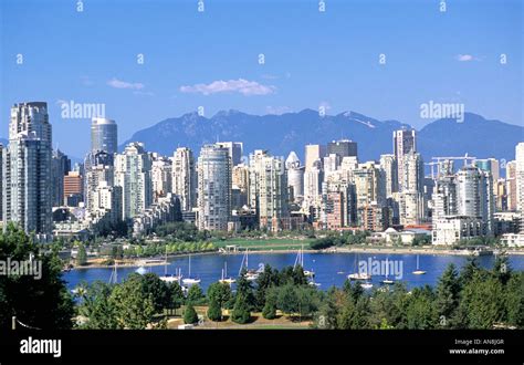 Vancouver skyline waterfront British Columbia Canada Stock Photo - Alamy