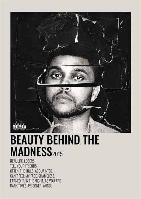 BEAUTY BEHIND THE MADNESS THE WEEKND | Music album cover, Music poster ...