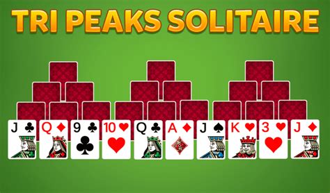 Tripeaks Solitaire rules, how to set up game Tri peaks