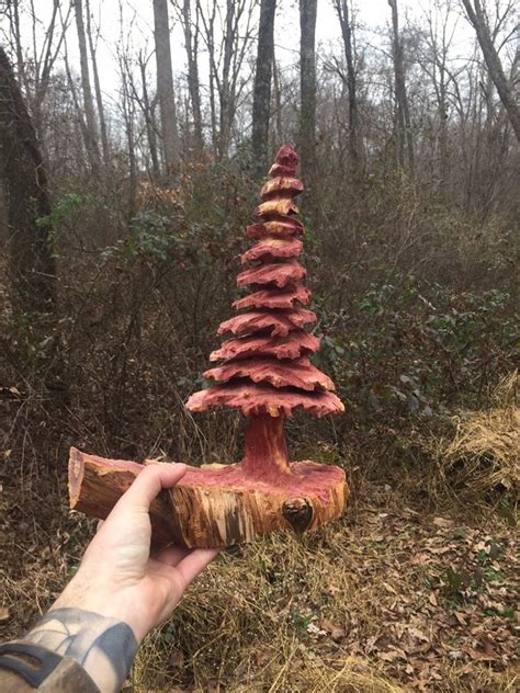 Christmas Tree, Chainsaw Carving, Made in Ohio, Wood Carving, by Josh ...