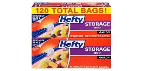 Hefty Slider Storage Bags, 120 Total