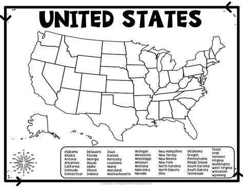 United States Map Quiz & Worksheet: USA Map Test w/ Practice Sheet (US ...