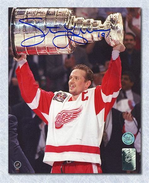 Autographed Steve Yzerman Photograph - 1997 Stanley Cup 16x20