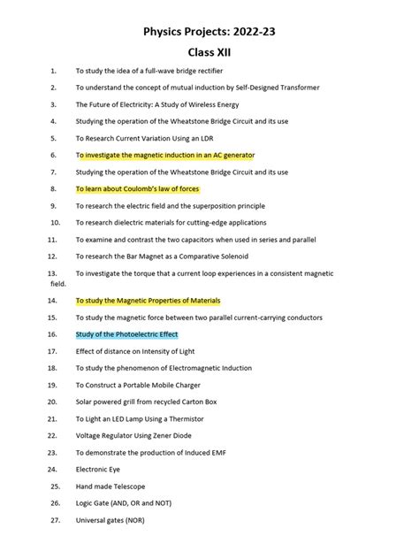 Physics Projects New | PDF | Electromagnetic Induction | Electricity