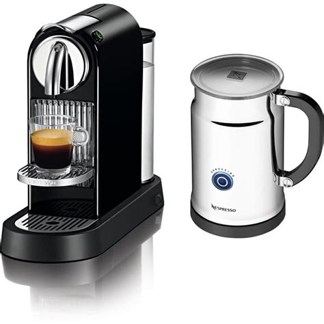 Nespresso Citiz Espresso Maker with Aeroccino Plus Milk Frother Black ...