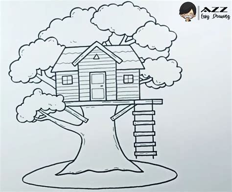 Easy House Drawing Sketch