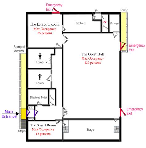 Floor Plan - Falkland Community Hall