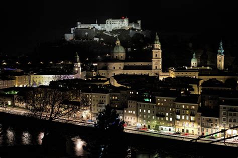 Fortress Hohensalzburg at Night, Salzburg, Austria Photograph by Eric ...