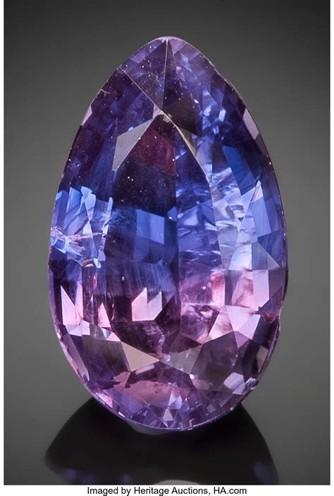 FINE GEMSTONE: NATURAL BI-COLOR SAPPHIRE - 3.03 CT. with GIA CERT ...