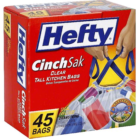 Hefty® Recycling 13 Gallon Clear Tall Kitchen Drawstring Trash Bags 45 ...