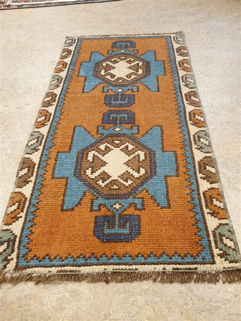 Handmade rug Turkish rug Vintage rug Small Rug Doormat | Etsy