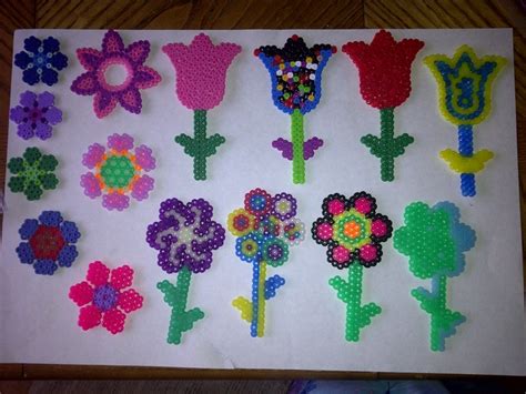 56 best Flores - Flowers hama beads images on Pinterest | Cross stitch ...