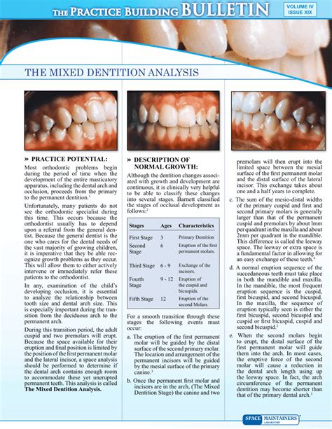 Mixed Dentition Analysis PBB19