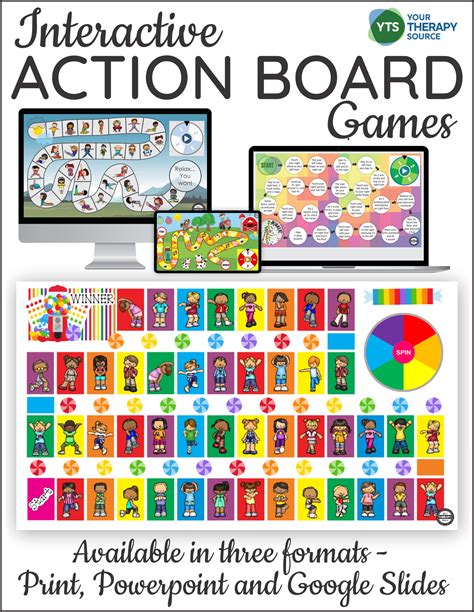 Action Board Games - Interactive with Powerpoint, Google Slides and ...