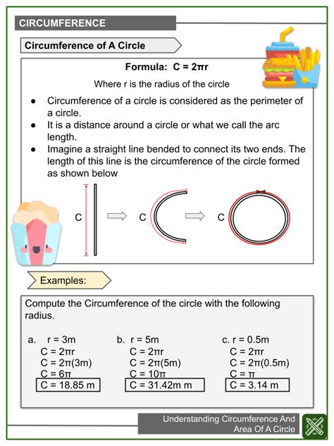 Area Of A Circle Problem Solving Worksheet