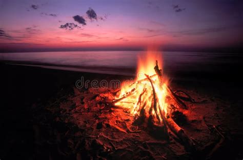 Beach Campfire on Lake Superior Stock Photo - Image of pretty, lake ...