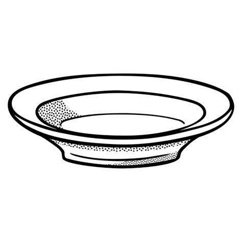 Deep plate line art vector drawing | Free SVG