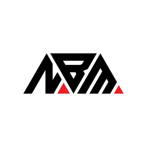 NBM triangle letter logo design with triangle shape. NBM triangle logo ...