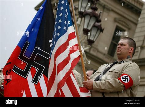 Apr 22, 2006; Lansing, MI, USA; The National Socialist Movement, a ...