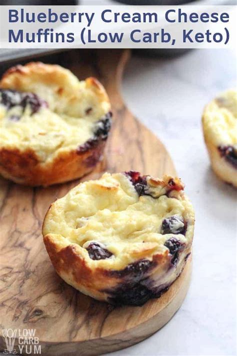 Blueberry Cream Cheese Muffins (Keto) | Low Carb Yum