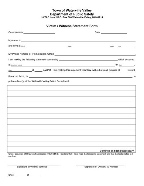 50 Professional Witness Statement Forms & Templates ᐅ TemplateLab