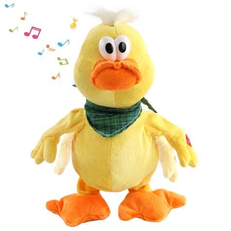 Houwsbaby Quacking Duck Musical Stuffed Animal Walking Singing Waving ...