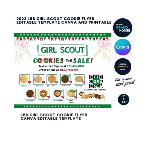 LBB Girl Scout Cookie Flyer Editable Canva Template 2022 | Etsy India ...