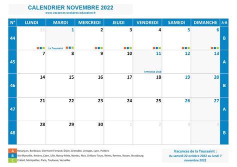 Calendrier mensuel 2022-2023 à imprimer