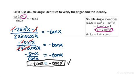 How to Prove Trigonometric Identities Using Double-Angle Properties ...