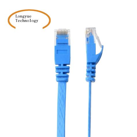 100PCS/lot 15FT 5M CAT6 CAT 6 Flat UTP Ethernet Network Cable RJ45 ...