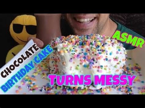 ASMR | CHOCOLATE BIRTHDAY CAKE - YouTube